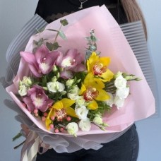 Bouquet with Green Orchids
